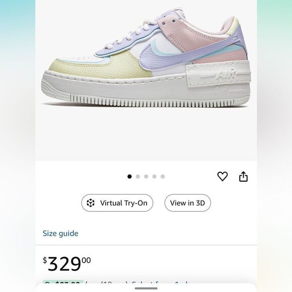 Nike Air Force Ones Pastel Blue Green Pink Size 8.5 Sneakers 2019 - Picture 2 of 15